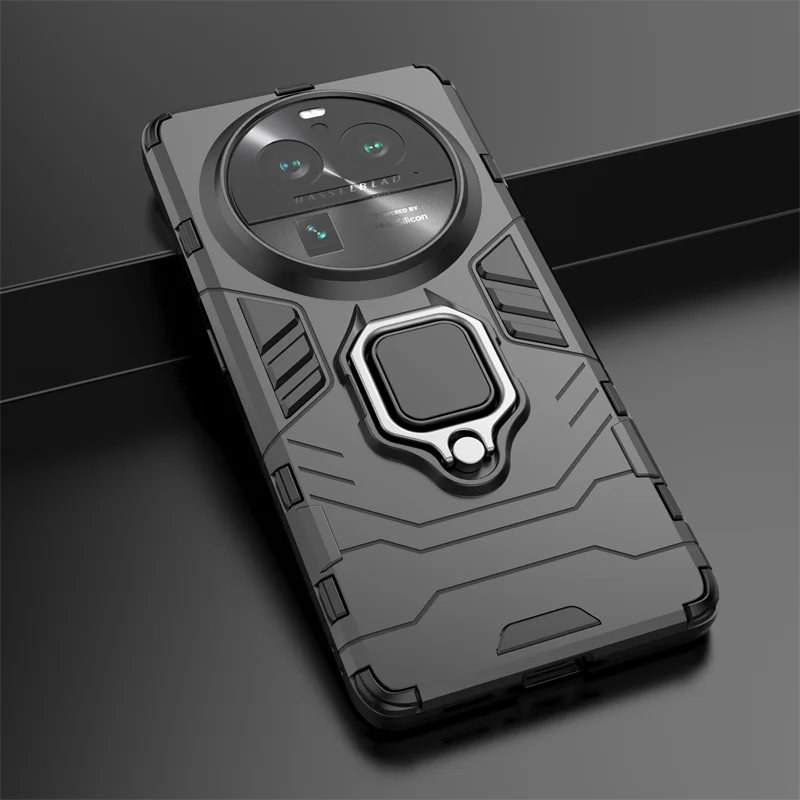 Para OPPO Find X6 Pro funda para OPPO Find X6 Pro funda protectora de goma dura de silicona armadura anillo cubierta para OPPO Find X6 Pro cubierta - imagen 3