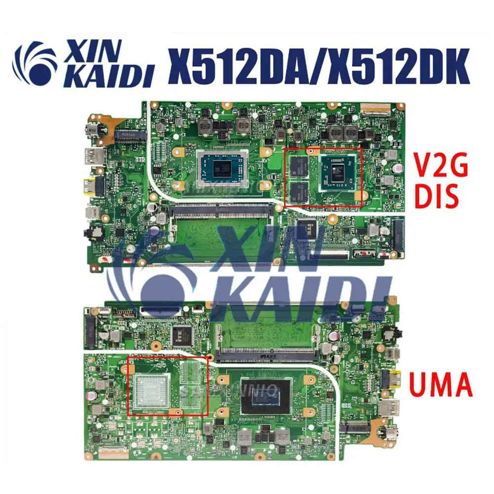 Para ASUS A512D F512D M5050D placa base X512DA A512DA A512DK F512D F512DA placa base para ordenador portátil CPU R3 R5 R7 2GB 4GB RAM 100% probado - imagen 2