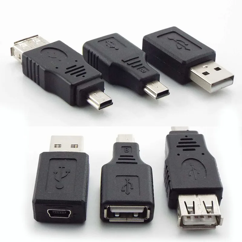 Mini USB B 2,0 A hembra macho 5 pines A USB Mini 5 pines B A hembra Jack USB 2,0 Adaptador convertidor M/F Cable de enchufe de extensión a7