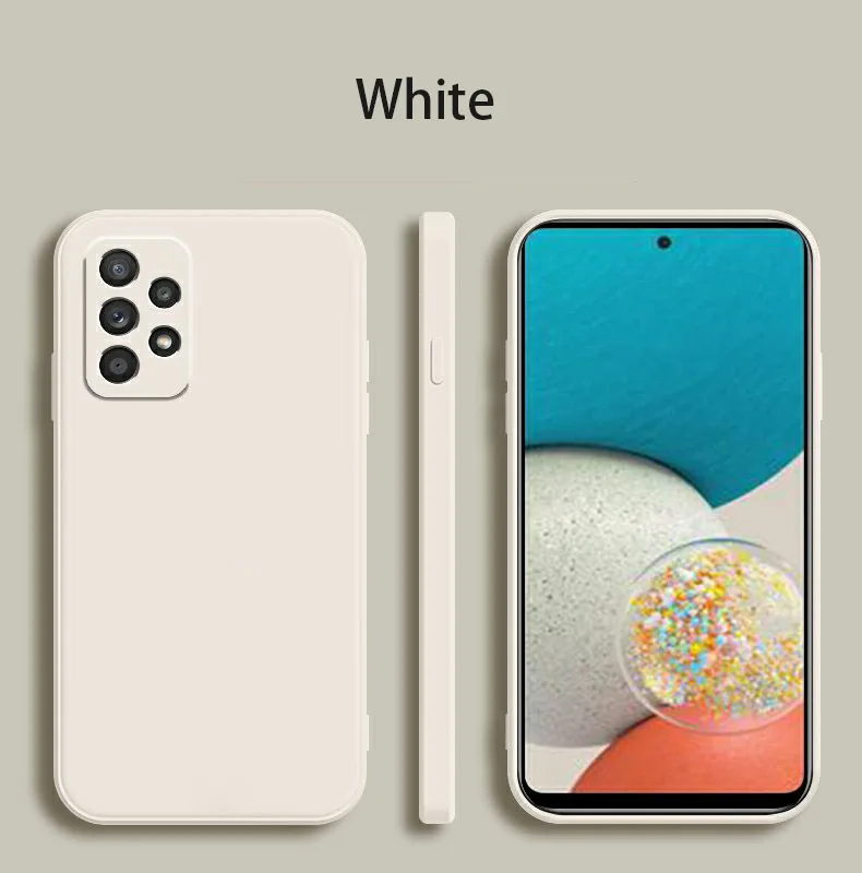 Funda de teléfono Original de lujo para Samsung Galaxy A32 A52 A52S A72 A13 A23 A33 A53 A73 4G 5G, funda trasera de silicona líquida mate - imagen 4