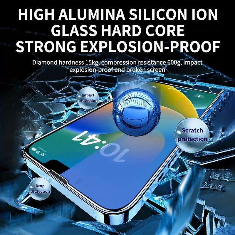 3 piezas de vidrio templado para iPhone 11 12 13 14 15 Pro XR X XS Max Protector de pantalla para iPhone 12 13 Mini vidrio - imagen 3