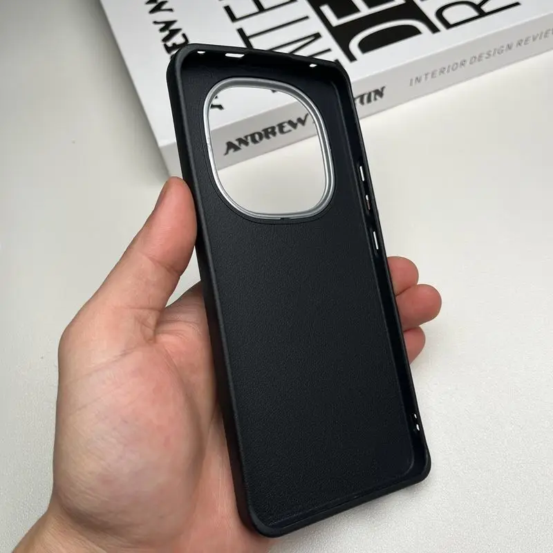 Para Xiaomi Redmi Note 14 Pro Plus funda dura de piel sintética delgada funda protectora trasera magnética para Redmi Note 14 13 Pro Plus shell - imagen 3