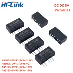 Mini módulo de fuente de alimentación inteligente para el hogar, hi-link, DCDC, 2W, A0503S-2WR3, A0509S, A0512S, A0515S, 5V a 3,3 V/9V/12V/15V, 2 unidades por lote