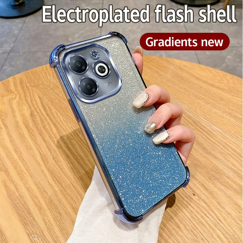 Funda de silicona chapada con purpurina brillante de lujo para Funda Xiaomi Redmi 15 15C 4G 5G Redmi Note 15 Pro Plus Pro + Funda suave a prueba de golpes - imagen 3