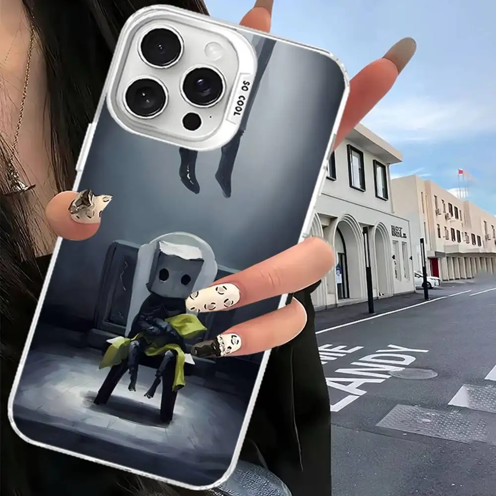 Juego L-Little Nightmares funda de teléfono para iPhone 17 16 15 14 13 12 11 Pro MAX mate a prueba de golpes trasera anticaída cubierta mate - imagen 2