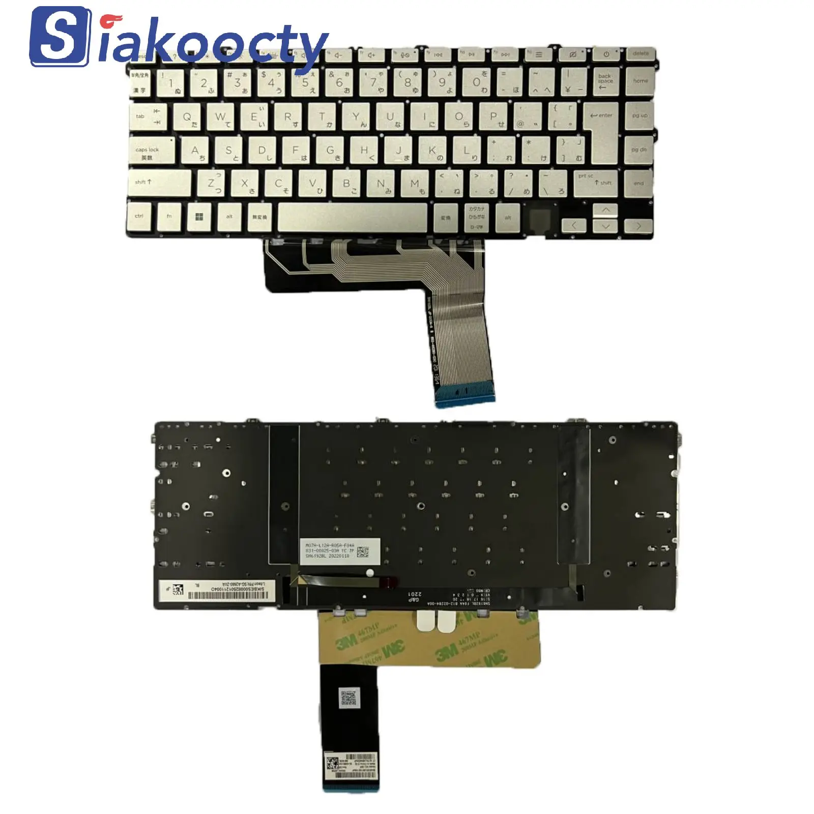 Teclado JP para portátil HP 15m-es 15m-eu 15-es 15-eu 15-ep 15t-ep, Teclado retroiluminado, plateado, japonés, nuevo