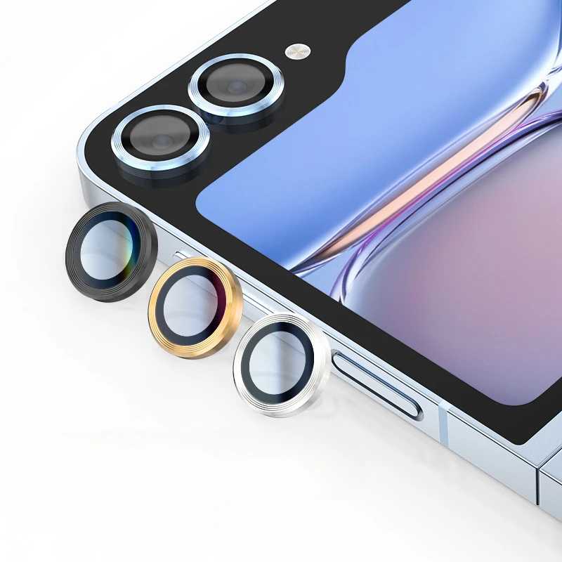 Película protectora de lente para Samsung Galaxy Z Flip6, protectores de cámara de anillo de Metal para Samsung Z Flip 6, tapas de vidrio de lente, 1 Juego - imagen 2