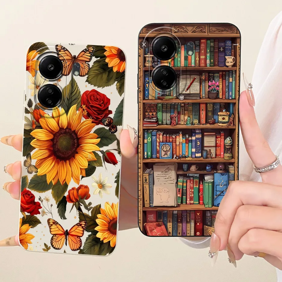Para Xiaomi Redmi 13C 4G funda PocoC65 lindo dibujos animados nuevo caramelo pintado funda de silicona suave para Xiaomi Poco C65 Redmi13C Fundas - imagen 3