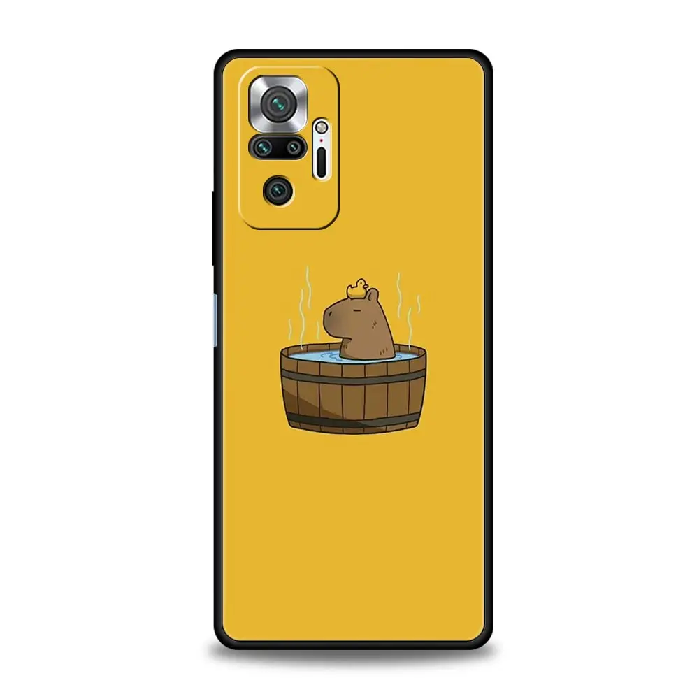 Funda de teléfono para Xiaomi Redmi Note 14 13 12 5G 11 10 Pro Plus 4G 9S 9 14C 13C 12C 10C 9C 9A cubierta de dibujos animados Capibara pareja emparejada - imagen 5