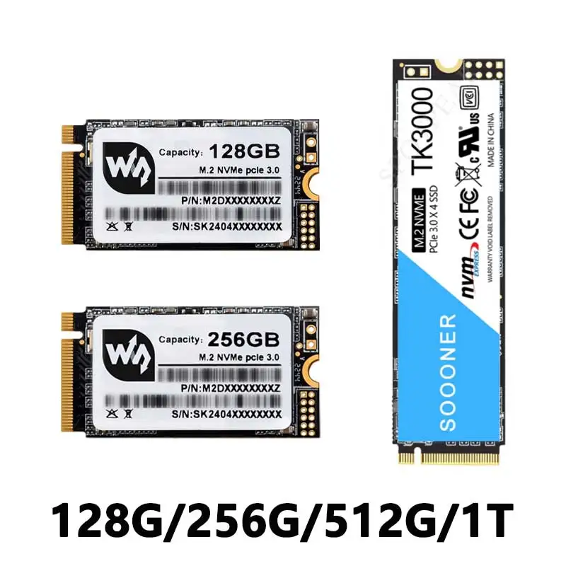 Raspberry Pi5 SSD 2280/2242 128/256/512GB 1TB PCIe a M.2 NVMe Unidad de estado sólido Compatible con computadoras portátiles, computadoras de escritorio y computadoras