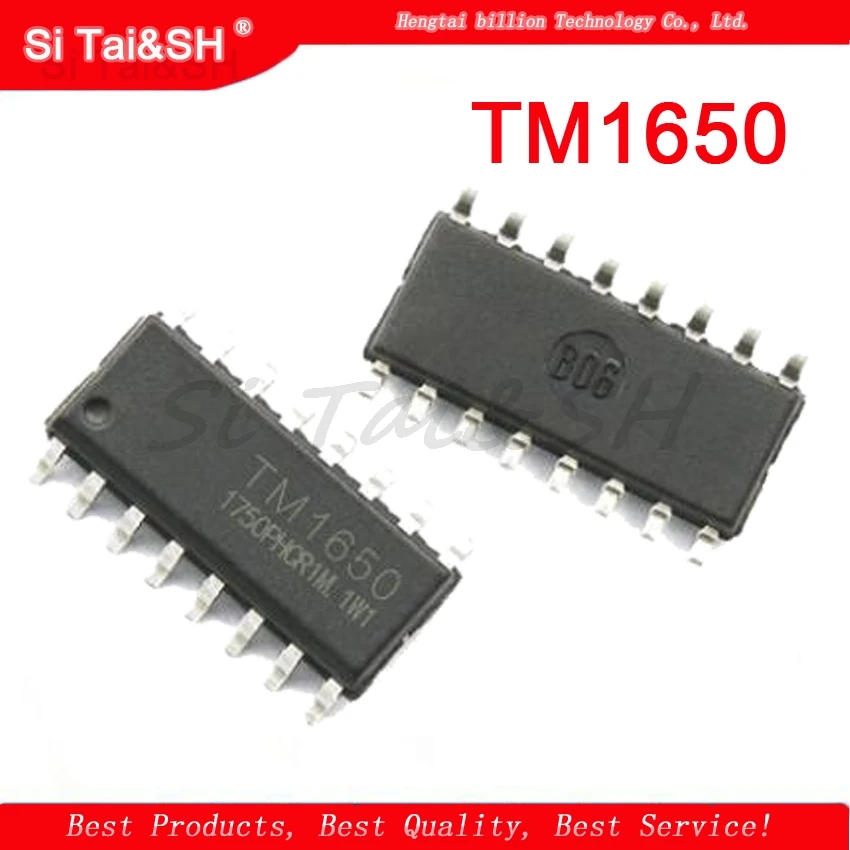 Si Tai & SH 10 Uds TM1650 SOP-16 LED 1650 TM1812 TM1651 TM1616 TM1652 TM2291 TM512-AL1 TM512ADH control de unidad nuevo original - imagen 2