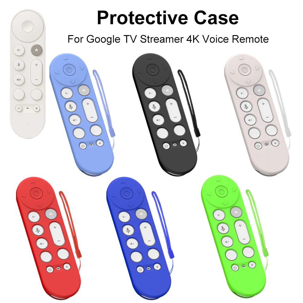 Funda protectora de silicona para mando a distancia, funda protectora antideslizante que brilla en la oscuridad para Google TV Streamer 4K Voice Remote Cover