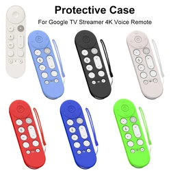 Funda protectora de silicona para mando a distancia, funda protectora antideslizante que brilla en la oscuridad para Google TV Streamer 4K Voice Remote Cover