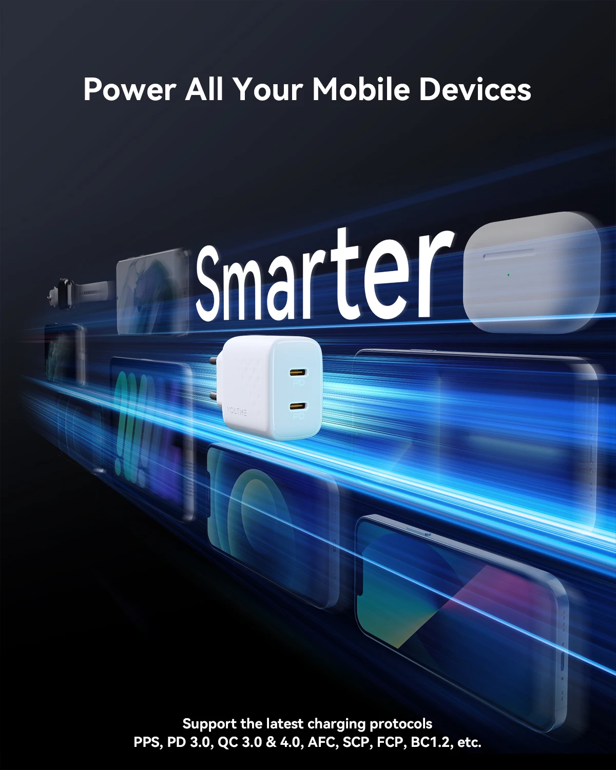 Cargador VOLTME USB tipo C, cargador rápido de 20W, carga rápida para iPhone 13 12 Pro Max PD, carga rápida para Xiaomi Samsung con Cable - imagen 4