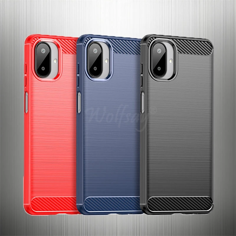 Para Samsung Galaxy A07 funda protectora de silicona de fibra de carbono funda de teléfono Samsung A07 funda a prueba de golpes TPU Samsung Galaxy A07