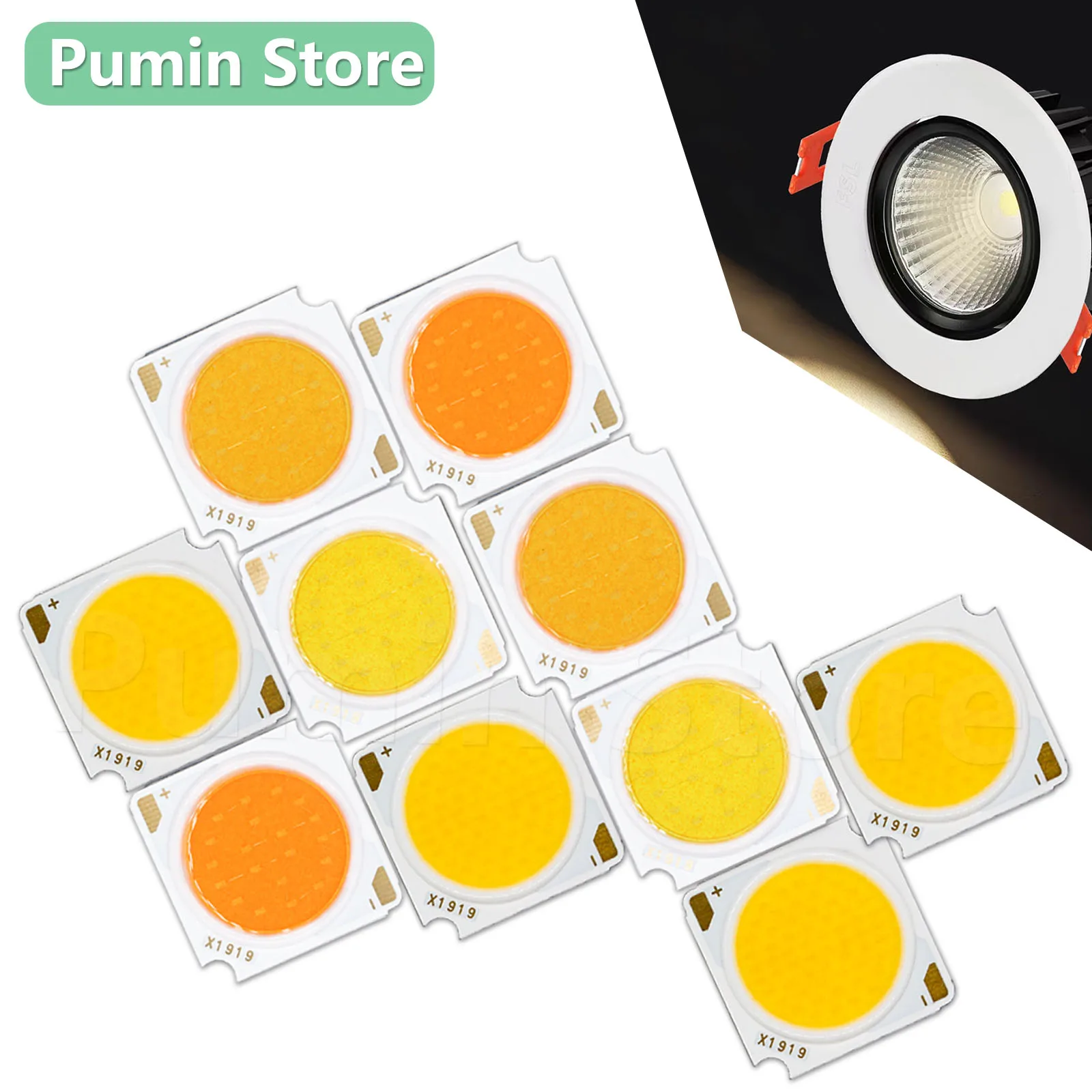 10 Uds 1919 cuenta LED de alta potencia 30V 50W 40W 30W 20W 10W luz cálida 3000K 4000K 5000K 6000K diodo de Chip LED para foco de bombilla LED