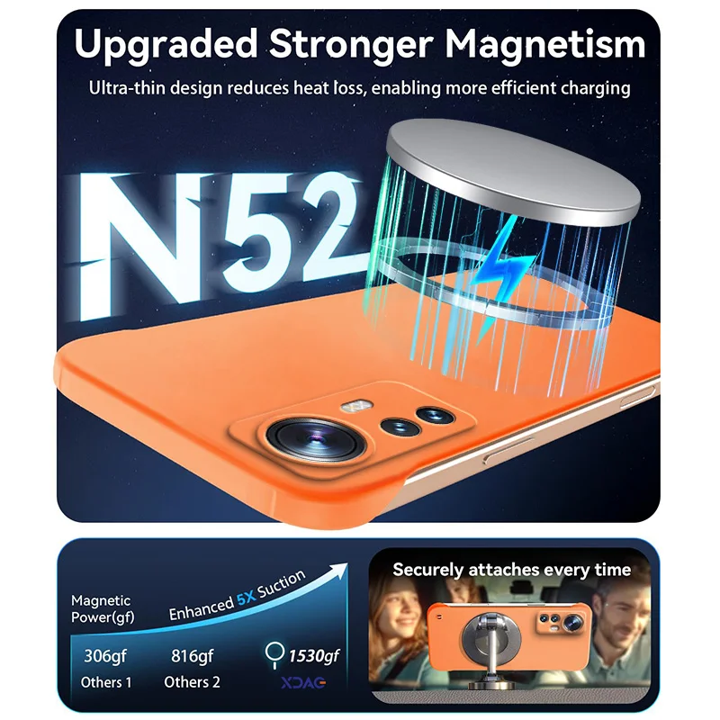 Fundas magnéticas delgadas para Xiaomi 12 12S 12T Pro Ultra Xiaomi12 12Pro, fundas de teléfono sin marco, fundas duras antiarañazos para PC, armadura a prueba de golpes - imagen 3