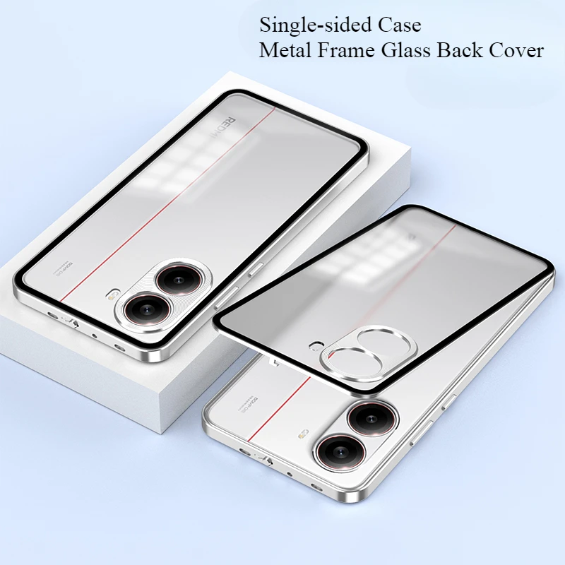 Funda para Redmi Turbo4 POCO X7 Pro, marco de Metal de aleación de aluminio, cubierta protectora de cámara de vidrio templado para Redmi Turbo4 - imagen 2