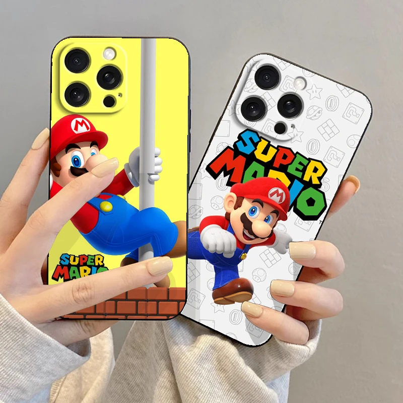 Funda de teléfono de TPU negra para iPhone, carcasa de juego de redimir m-mario Brave para iPhone 15 14 13 12 11 XS XR X 8 7 SE Pro Max Plus Mini - imagen 2