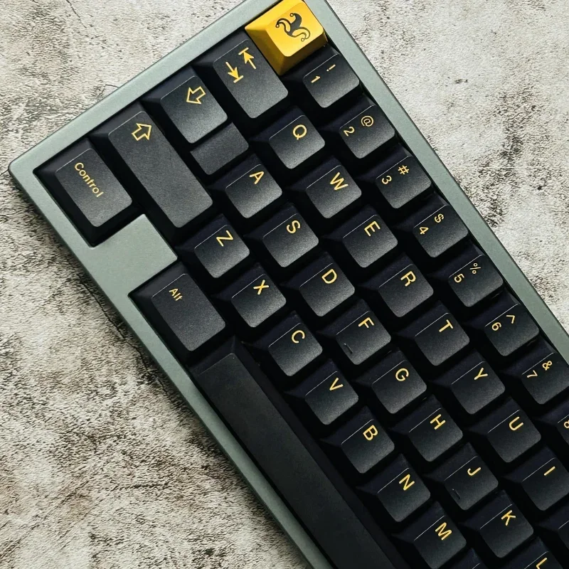 GMK BALCK GOLD Keycaps PBT tinte sublimación tapa de tecla personalizado cereza perfil tapas de teclado mecánico accesorio para PC mesa portátil - imagen 3