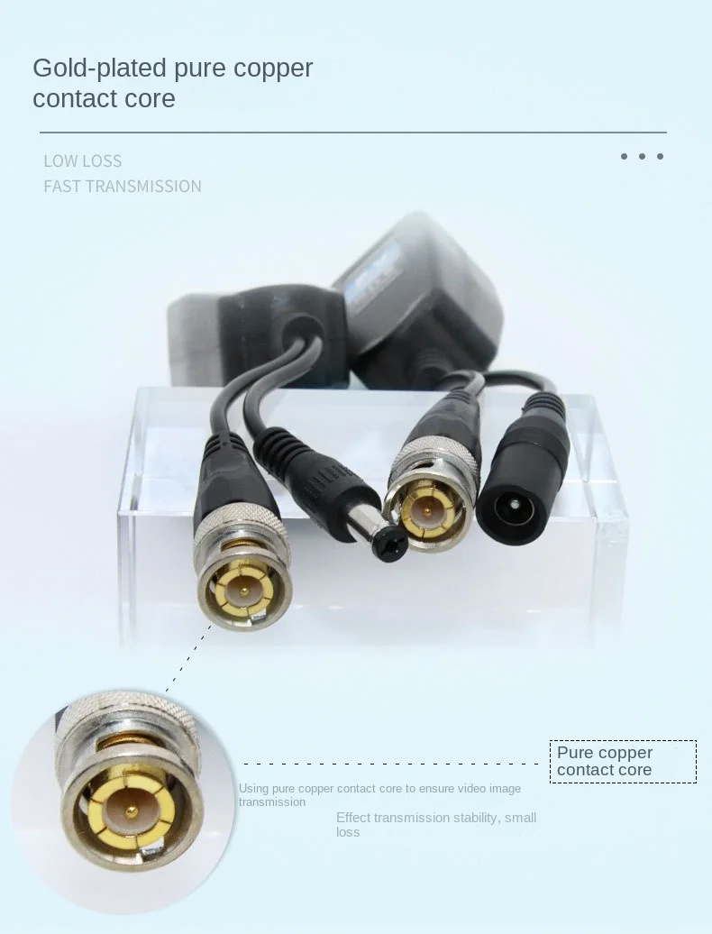 AHDCVITVI-fuente de alimentación 2 en 1 para monitoreo de vídeo, transmisor de par trenzado Coaxial, Cable de red de cámara analógica de alta definición - imagen 3