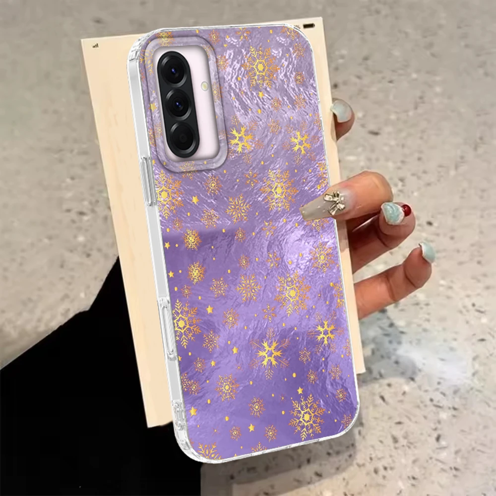 Funda de teléfono de regalo para niñas con copos de nieve de Navidad para Samsung Galaxy A56 A07 A17 A55 A36 A26 A16 A53 A06 A14 A24 A34 A54 A15 A12 - imagen 5