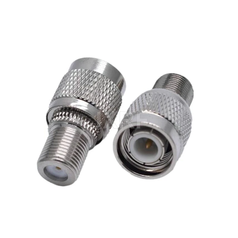JXRF-conector 2 piezas TNC macho hembra a F macho hembra, adaptador Coaxial RF, conector TNC Coaxial - imagen 3