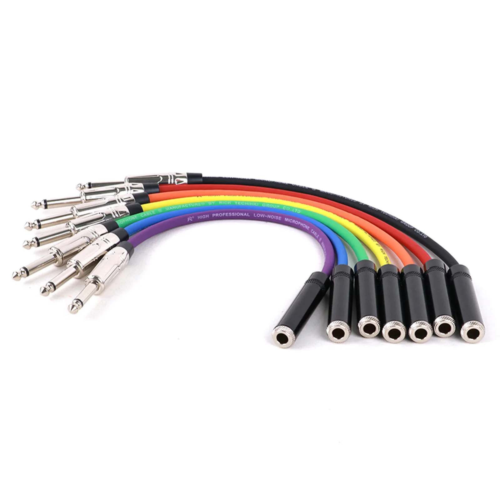 Cable de Audio Mono TS macho a 6,35mm, Conector estéreo TRS hembra de 6,35mm, 1/4 pulgadas, para mezclador de guitarra eléctrica de 0,3 M-15M - imagen 5