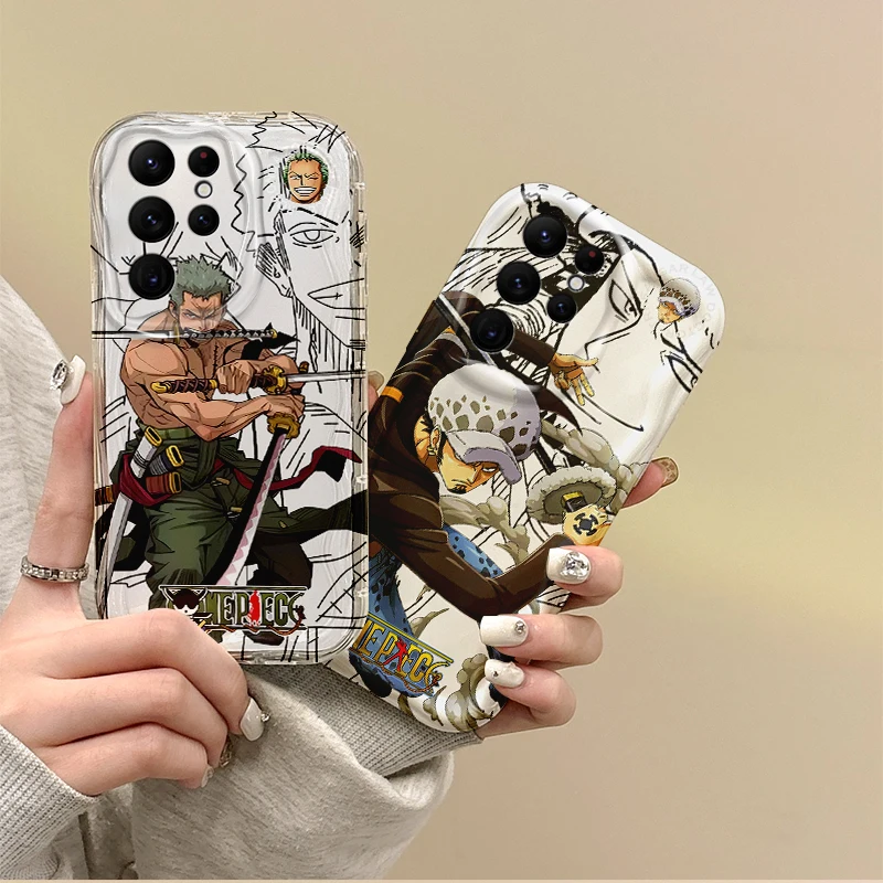 Nueva funda de teléfono de Anime de piezas o para Samsung Galaxy S25 S24 S23 S22 Ultra Plus S24 FE A73 A72 A55 A54 funda de silicona a prueba de golpes