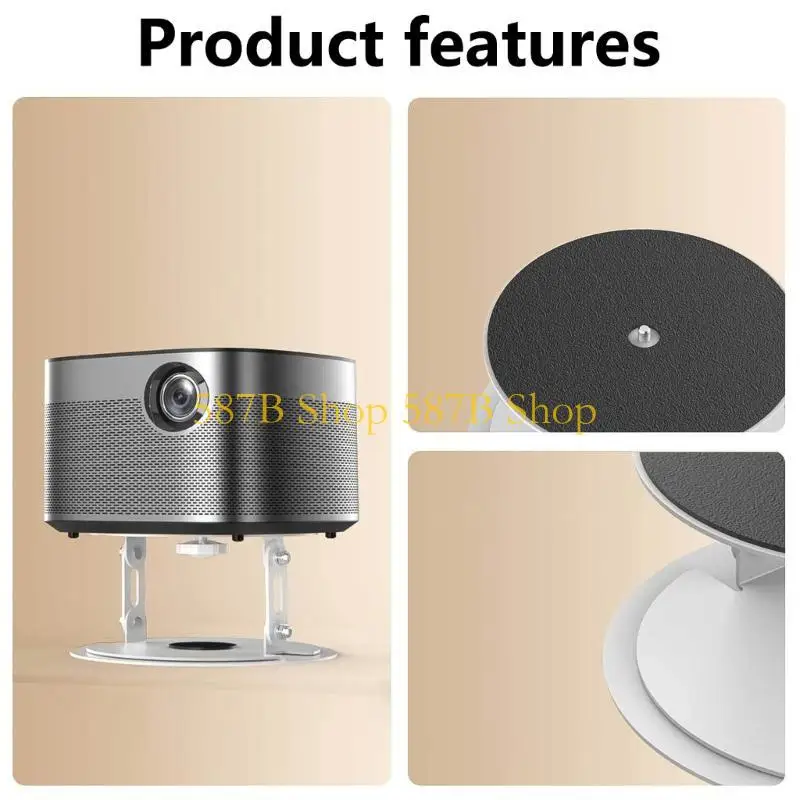 587b 360 grados Proyector rotativo soporte soporte múltiple soporte ángulo múltiple 1/4 soporte carga tornillo 10 kg - imagen 5