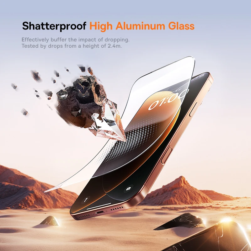 Baseus Vidrio Templado iPhone 15/16 - Protector Privacidad HD - imagen 2