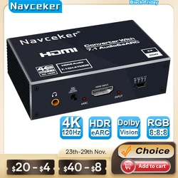 Extractor Audio HDMI eARC a TOSLINK SPDIF 7.1 – 4K HDR