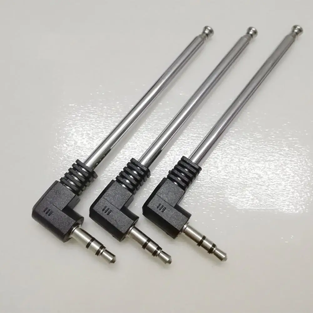 Receptor de Radio FM retráctil de acero inoxidable, antena de 3,5mm, interfaz multiusos aérea, Radio FM para teléfono móvil de coche - imagen 4