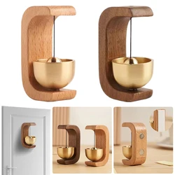 Timbre magnético puerta de madera con campanilla colgante viento