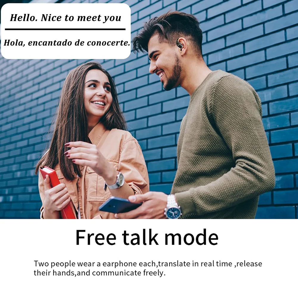 Auriculares para traducción de idiomas AI, 138 idiomas, dispositivo traductor 5,3 Compatible con Bluetooth, traductor de aire abierto para viajes de negocios - imagen 3
