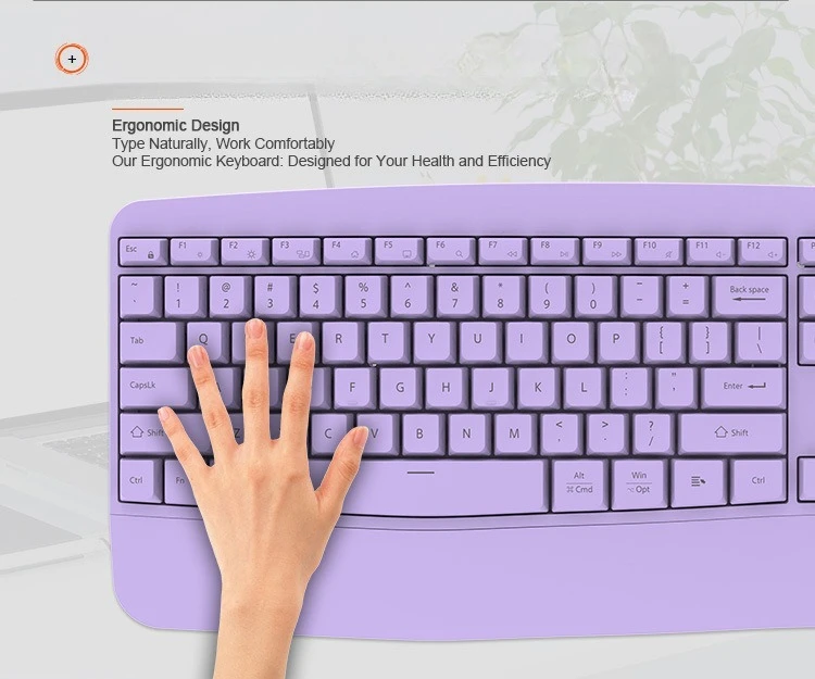 UNSHARKABLE y MEETION DirectorA juego de teclado inalámbrico y ratón ergonomía 2,4G Bluetooth doble modelo silencioso batería de juego de oficina - imagen 3