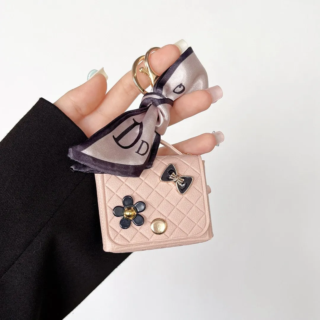 Bolso de lujo, funda de cuero para auriculares para Huawei Freebuds 5i 4i 4 3 SE2, funda protectora para auriculares inalámbricos, monedero, llavero - imagen 2