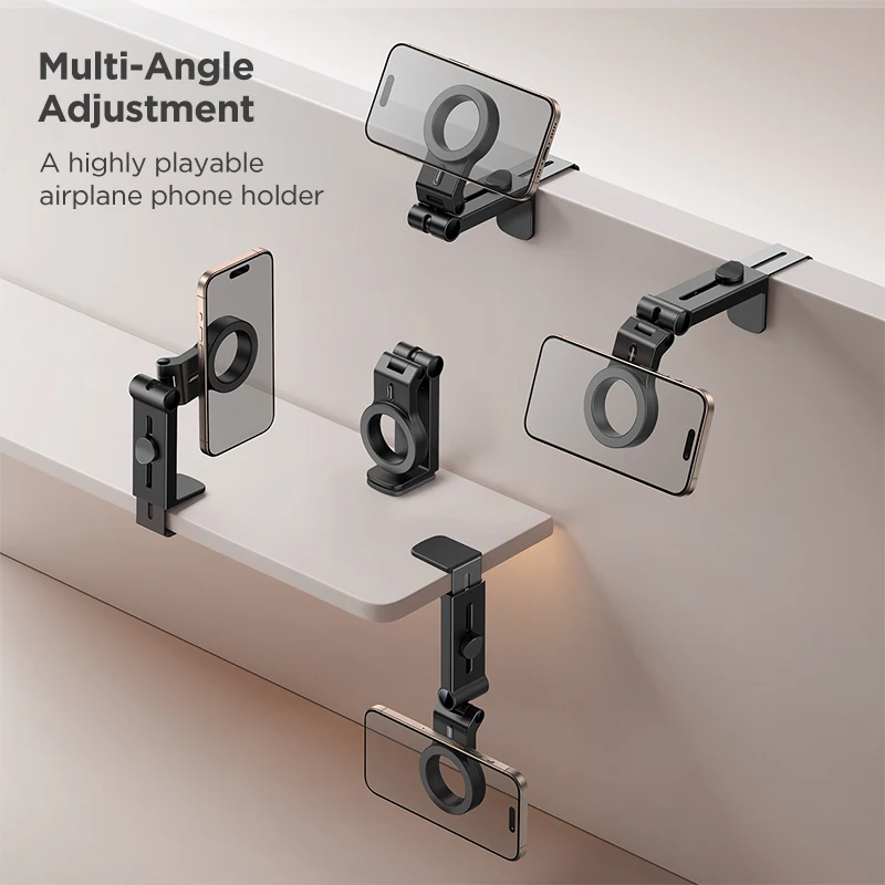 Joyroom-soporte magnético para teléfono en avión, montaje de rotación Flexible para iPhone, manos libres, elementos esenciales de viaje - imagen 5
