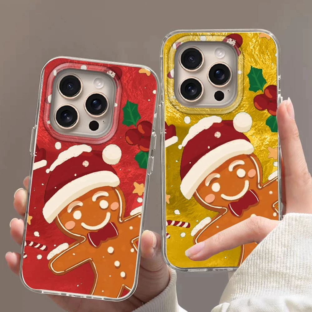 Funda de teléfono anticaída con regalo de Navidad para iPhone 17 16 15 14 13 12 Pro Max 7 8 Plus 11 16e X XS XR SE, funda a prueba de golpes