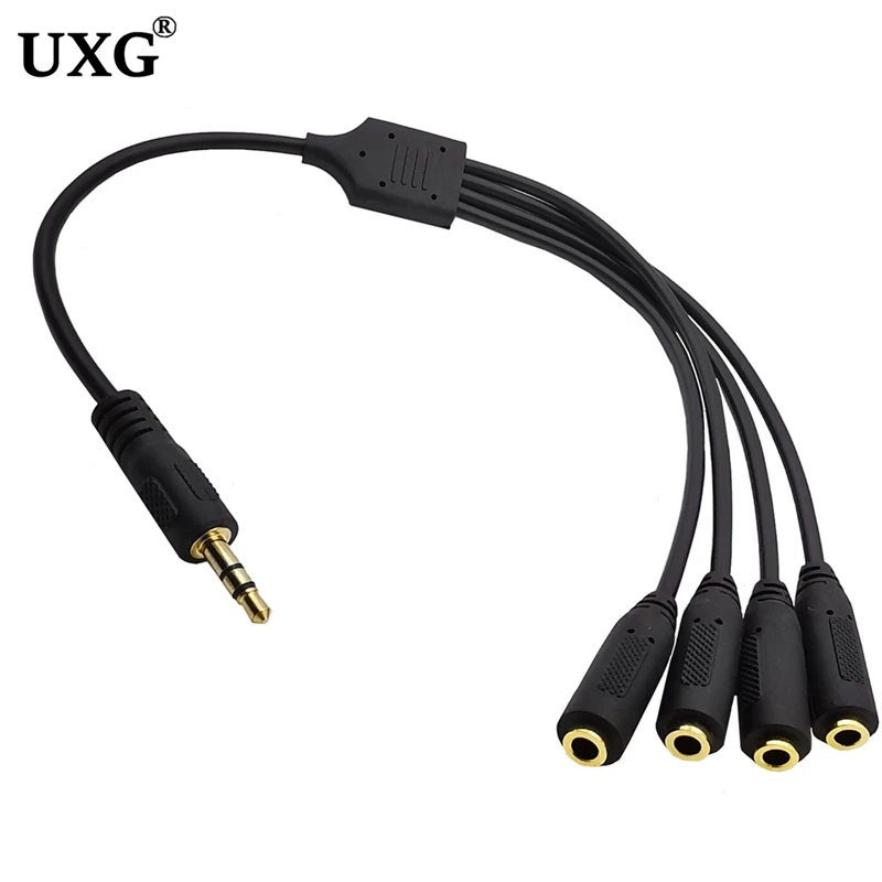 Adaptador divisor de audio 3,5mm macho a triple hembra - imagen 5