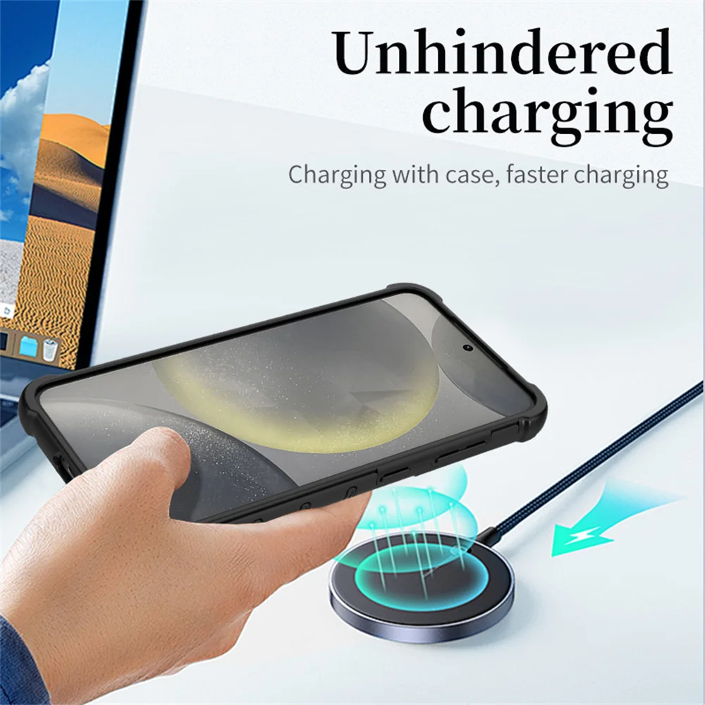 Armadura de parachoques antideslizante, funda de teléfono magnética para Samsung S24 S25 Plus S23 Ultra A55 A54 A35 A34 A25 A15 A14 A13 para funda Magsafe - imagen 4