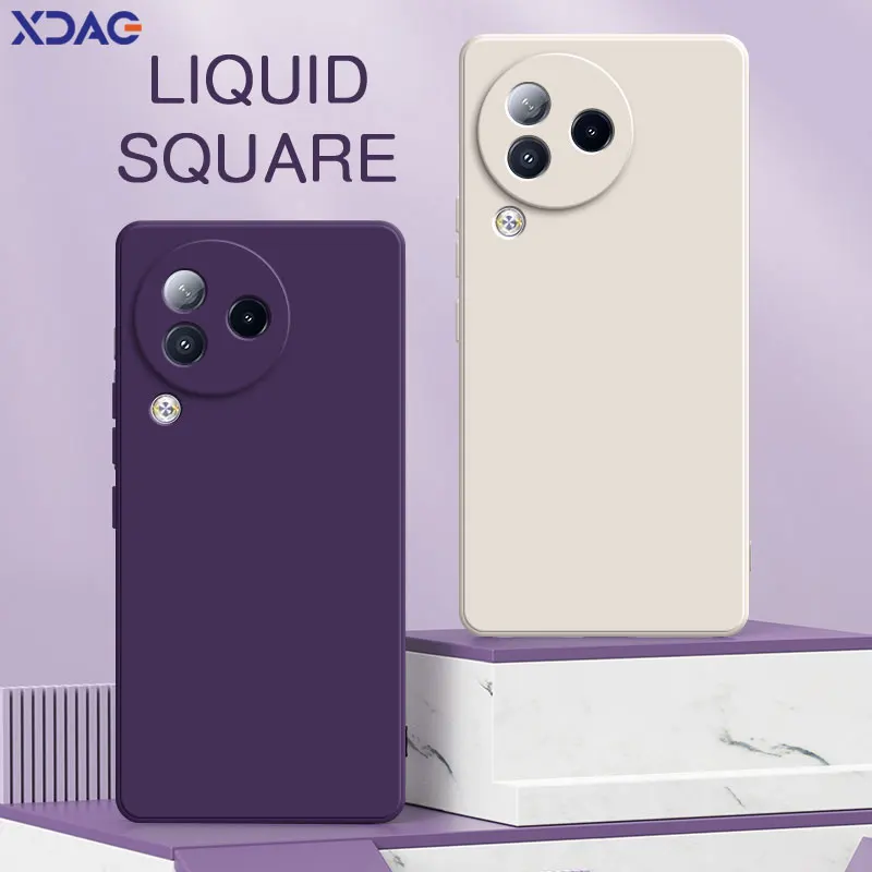 Funda de silicona líquida cuadrada Original para Xiaomi Civi 3 Civi 3 5G, funda protectora de cámara 360 a prueba de golpes, Fundas suaves