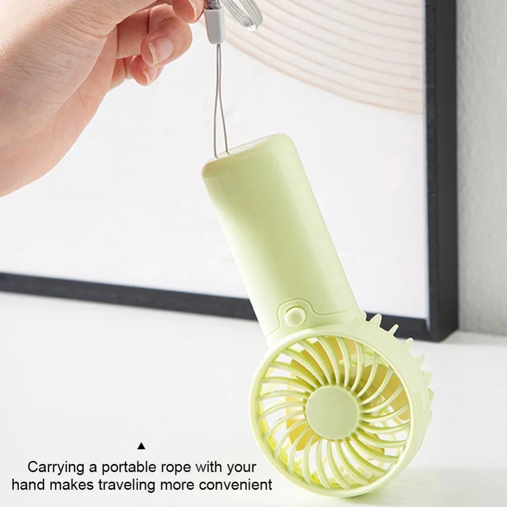 Mini ventilador de refrigeración portátil ajustable para dormitorio de estudiantes, ventilador eléctrico pequeño con ruido para viajes al aire libre, bonito y creativo - imagen 4