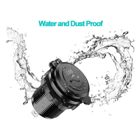 Cargador USB para coche QC3.0 PD tipo C, enchufe USB para coches de 12V/24V, barcos, motos, SUV, autobuses, camiones, caravanas, marinas - imagen 3