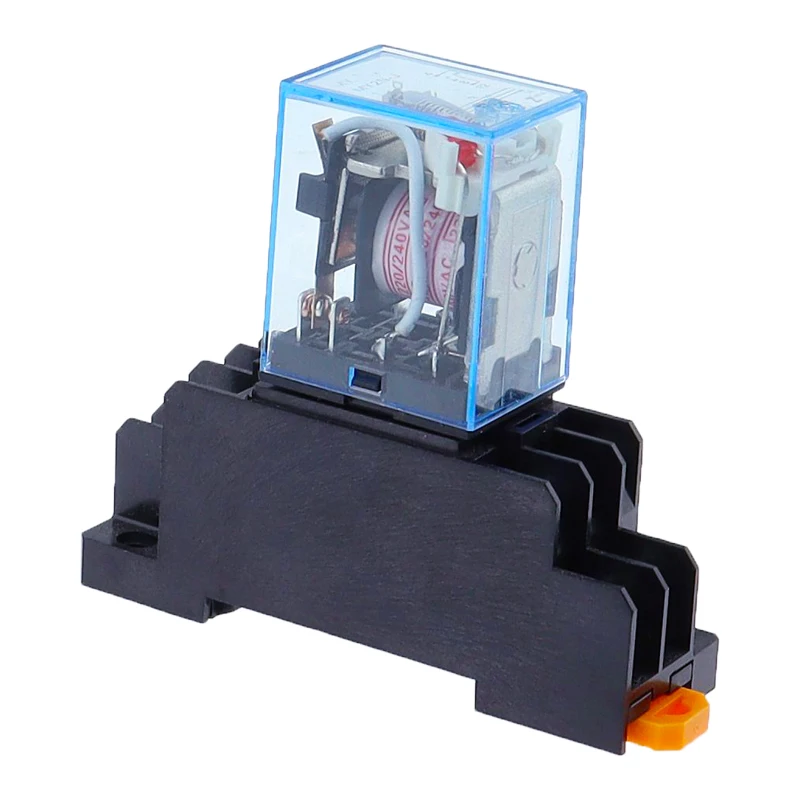 10Set MY2P HH52P MY2NJ 12V 24V DC / 110V 220V AC bobina de uso general DPDT micro mini relé con base de enchufe - imagen 5