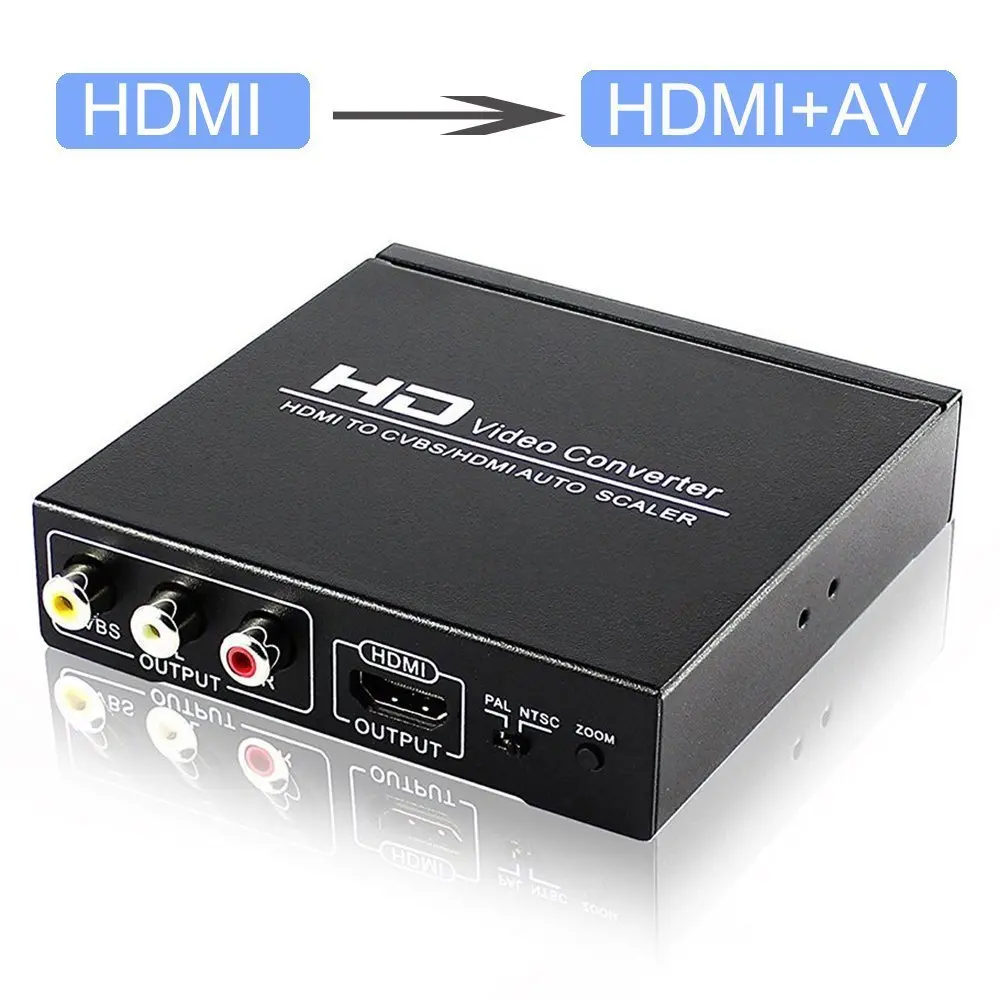 Convertidor de vídeo HDMI a CVBS, adaptador de pantalla automático para cámara, ordenador, DVD, portátil, PC a TV, Monitor y proyector, 1080p - imagen 3