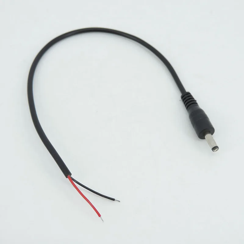 0,3 m 2 pines núcleo DC macho 3,5mm x 1,35mm ángulo recto 3,5 cable conector de fuente de alimentación Cable de enchufe extremos estañados reparación DIY - imagen 5