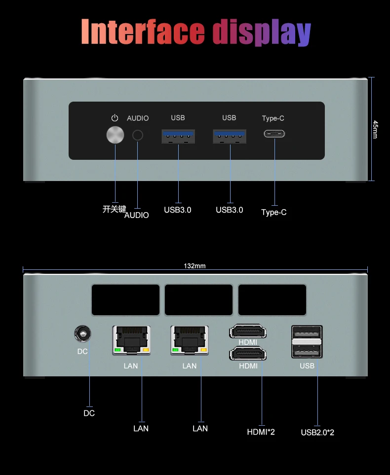 Aittact AMD Mini PC Gamer Ryzen 9 6900HX ES 8 Core 2xDDR5 2xLAN 2,5G NVMe USB4 Windows 11 Pro Mini ordenador de escritorio para juegos - imagen 5