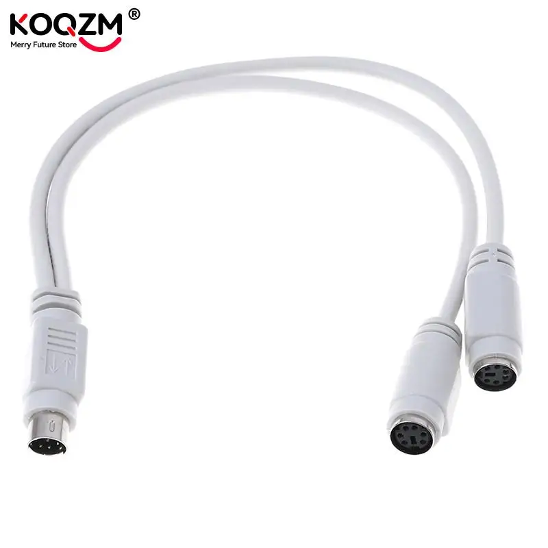 Cable adaptador divisor de placa base PS2 PS/2, Mini Din macho a 2 hembra para ratón, teclado, lector de tarjetas, escáner láser - imagen 2