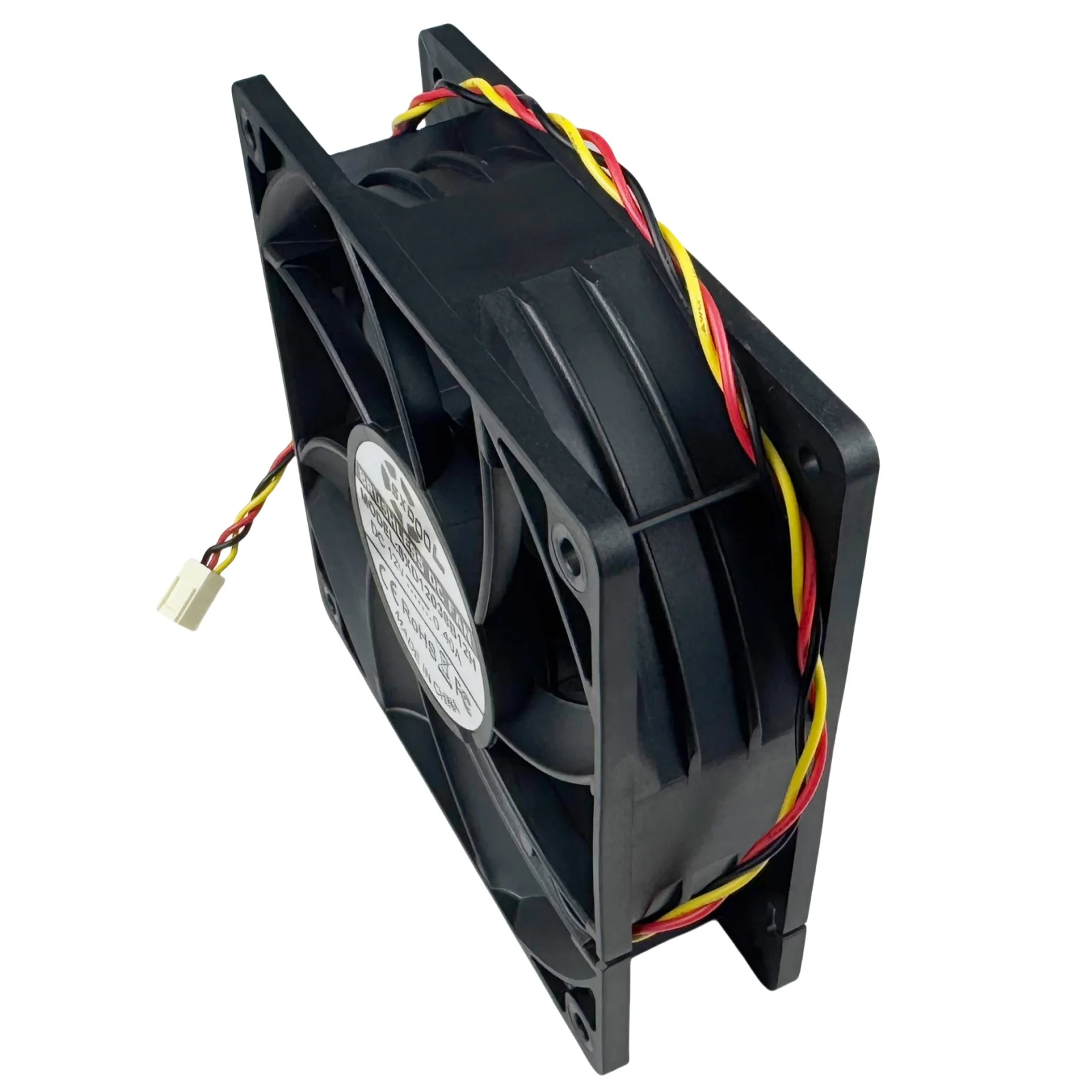 12038 Ventilador con rodamiento de bolas doble 120x120x38 mm - 12 V 0,40 A 3000 RPM 110 CFM 3 pines con refrigeración de señal de velocidad de RPM, servidor, industrial - imagen 4